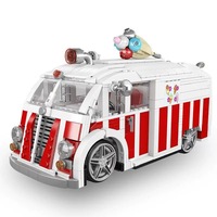 Modèle de voiture électrique et de moto en blocs de construction en plastique ABS personnalisables, assemblage de petites pièces, cadeau créatif culturel d'entreprise