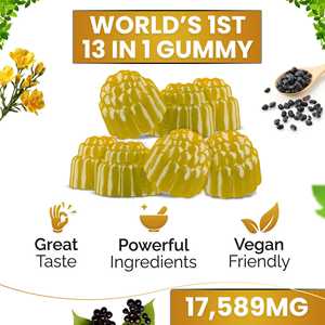 Private Sea Moss Elderberry Gummies Soporte de inmunidad Vitamina C Delicious Gummies Candy para adolescentes y adultos - Product Image 6