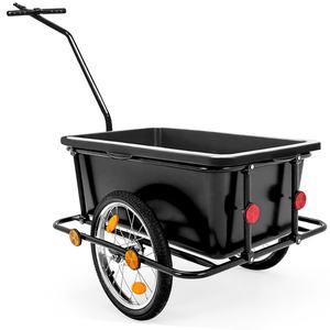 Remorque de vélo à 2 roues, cargaison, noir, chariot de Transport, poignée de levage, dessin, 90l - Product Image 2