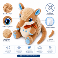 Peluche personnalisée XDT AI, OEM/ODM, rembourrée en coton PP, taille réglable 11-30 cm, cadeau d'anniversaire mignon pour les fêtes d'enfants, polyester
