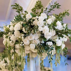 Boule de fleurs d'hortensia blanche de luxe de 80 cm, toucher réaliste, pour centre de table élégant de mariage avec support <span class=keywords><strong>en</strong></span> ruban de satin - Product Image 3