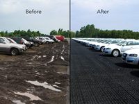 Grilles de pavage en plastique alvéolées noires de 50 mm pour remplissage de gravier, 500x500 mm, avec garantie de 5 ans pour allées, parkings et enclos pour chevaux