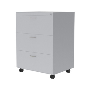 Tủ hồ sơ di động văn phòng hiện đại 3 ngăn kéo, mặt trên bằng gỗ, bánh xe xoay 360 độ, bền, ngăn chứa đồ lớn, có khóa, dành cho xưởng. - Product Image 6