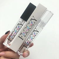 Tube de Brillant à Lèvres Noir et Boîte Noire avec Logo Personnalisé