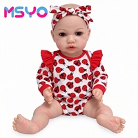 Boneka Bayi Reborn Vinyl MSYO 45cm Buatan Tangan Interaktif Suara Menangis dan Tertawa Hadiah Selamat Datang