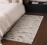 Tapis de chevet moderne Sarpes fabriqué à la machine, tapis en laine pour chambre et salon, écologique, à poils ras, style luxe léger haut de gamme