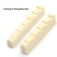 Ivory Plastic Bass Replacement Slotted Nut R400 ABS Bass Guitar Nuts for 4 String Electric Bass Parts