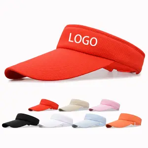 Unisex Sun Protection Adjustable Sports Tennis visor Caps Casual Striped Custom Adult Athletic Mesh Plain lightweight hats
