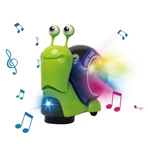 Interactive Musical Light up Crawling Toys Early Learning Educational Toys Electric Snail Baby Toys For Moving Toddler