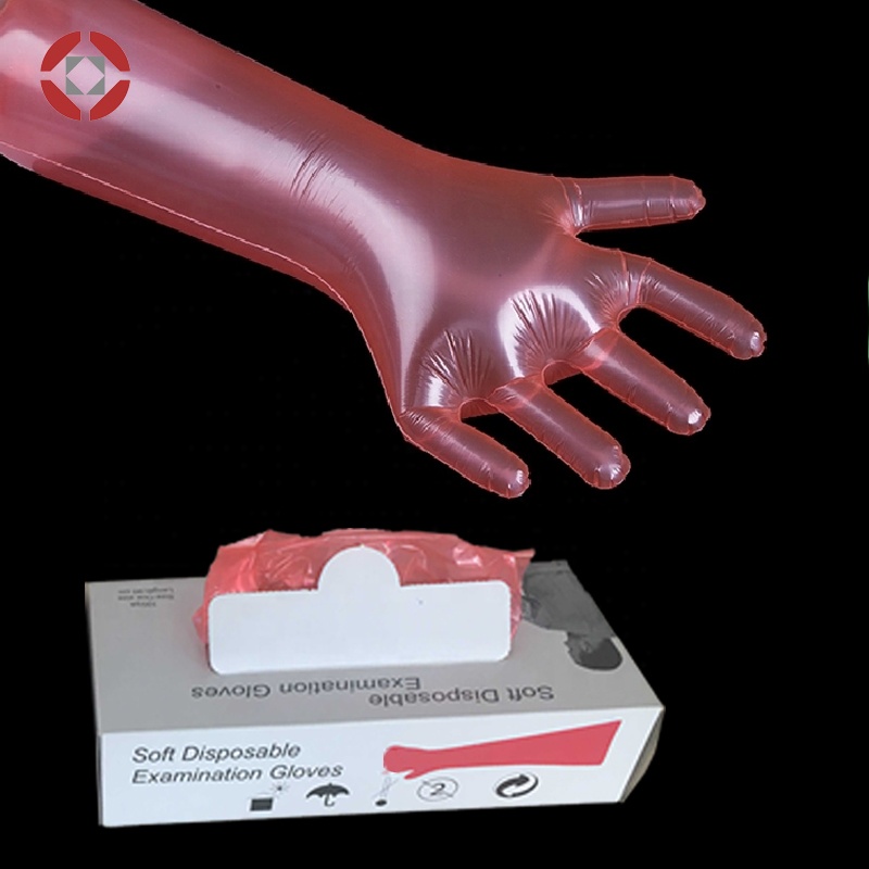 Veterinary Instruments Full Arm Long Ldpe Disposable Gloves Animal Pregnancy Test Kit