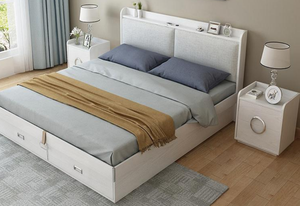 Ensemble de chambre d'hôtel haut de gamme |   Lit, tables de chevet et armoire intégrée <span class=keywords><strong>au</strong></span> design moderne - Product Image 2