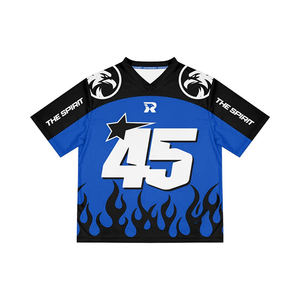 เสื้อกีฬาแฟชั่นใหม่ปี 2026 ปรับแต่งได้ พิมพ์ลายดิจิตอล 3 มิติ คอวี ทรงหลวม เสื้อยืดกีฬาสุดเทรนดี้ - Product Image 5