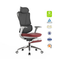 Chaise de bureau ergonomique en tissu KOHO pour conférence, avec support lombaire et repose-pieds