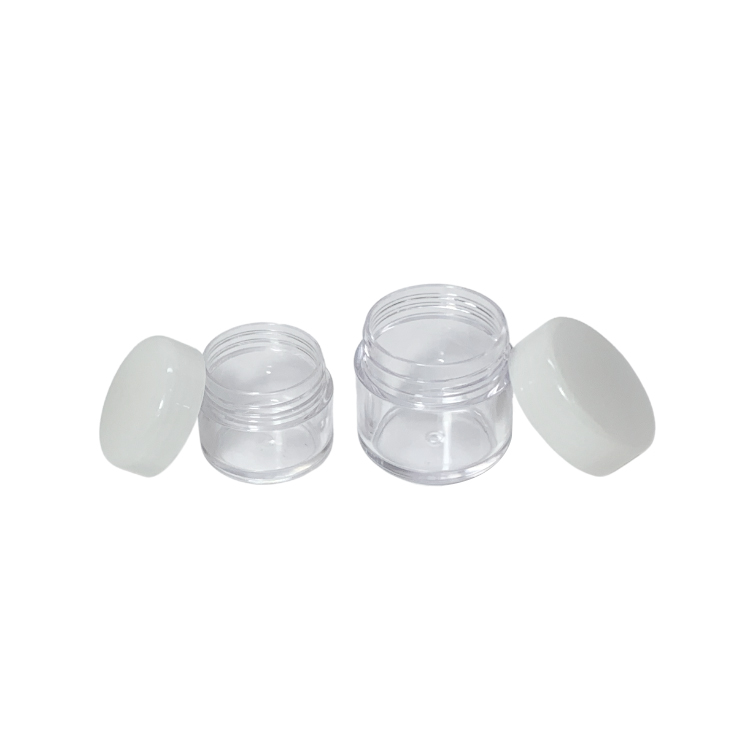 Yueyi Wholesale 20g 30g Refillable Skin Care Small Pot Cosmetic Lip Balm Cream Jar Container Transparent Plastic Jar