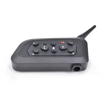 Interkom Bluetooth Motor V6 untuk 2 Pengendara, Headset Interkom untuk 6 Pengendara dengan Baterai 850mAh--Harga Pabrik