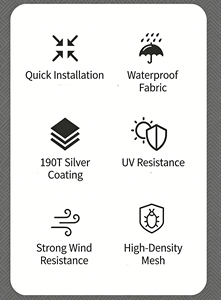 Toldo Plegable Resistente con Alta Capacidad de Retención de Agua y <span class=keywords><strong>Puntos</strong></span> de Tensión Reforzados para un Uso Confiable a Largo Plazo en Campamentos - Product Image 6