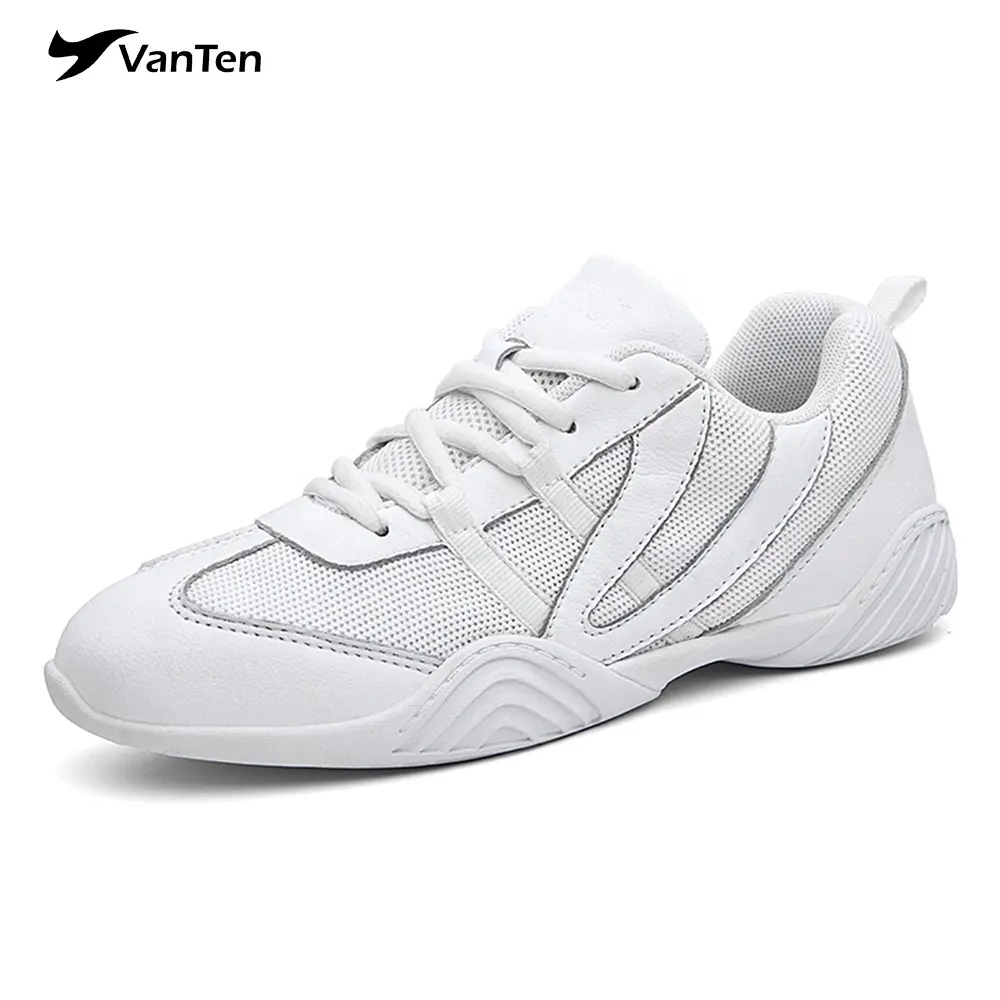 Nhà Máy Tùy Chỉnh Siêu Thoải Mái Spandex Giày Đế Giày Khiêu Vũ Trẻ Em Cheerleading Sneakers Người Lớn Chearleader Tùy Chỉnh Cổ Vũ Giày