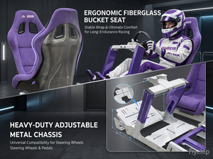 Nouveau <span class=keywords><strong>simulateur</strong></span> de course avec siège baquet confortable, siège de course, entraînement à la conduite automobile, simulation de course - Product Image 3