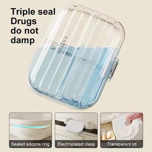 Pastillero Portátil Mini de Plástico PP Desmontable, Caja de Almacenamiento a Prueba de Humedad Compartimentada de Bolsillo para Viajes al Aire Libre - Product Image 4