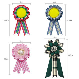 Rubans et rosettes personnalisés pour la récompense des vainqueurs de courses équestres, avec logo imprimé sur mesure, divers styles, vente en gros directe d'usine - Product Image 2