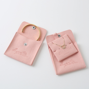 Bolsa de Joyería de Microfibra Personalizada con Logotipo, Bolsa Cuadrada de Gamuza para Guardar Anillos, Aretes y Collares, Bolsa de Almacenamiento Suave para Viaje - Product Image 3