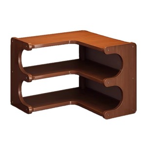 Étagère d'angle de bureau à 3 niveaux en bambou pour organiser les articles divers sur le comptoir de cuisine - Product Image 5