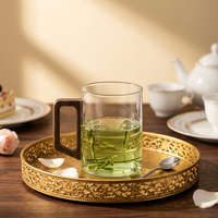 Tasse à thé en verre Sinyao classique pour la maison, style chinois, écologique, transparente, réutilisable, lavable au lave-vaisselle, pour la rentrée scolaire