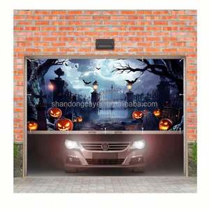 Bannière de Noël rectangulaire personnalisée en polyester pour porte de garage, décoration murale extérieure pour porche - Product Image 2