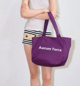 Sac de plage en toile personnalisé, grand format, écologique, pour week-end, sac de shopping durable en toile rose avec broderie - Product Image 2