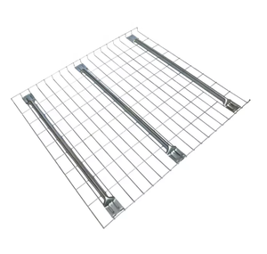 أرفف تخزين مستودعات مجلفنة على شكل شبكة سلكية على شكل U سطح السفينة 48 بوصة × 46 بوصة ثقيلة سطح السفينة شبكة سلكية التزيين لرف البليت - Product Image 6