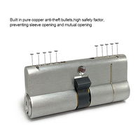 Cylindre de serrure de porte Euro anti-perçage et anti-effraction de haute qualité et sécurisé, simple ou double, en laiton