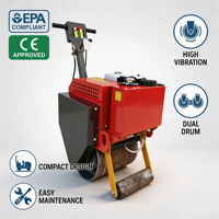 Offre Spéciale RUIBOTE RBT-YL450 Compacteur Vibratoire Monocylindre de 0,5 Tonne à Entraînement Hydraulique Haute Efficacité pour le Pavage des Allées