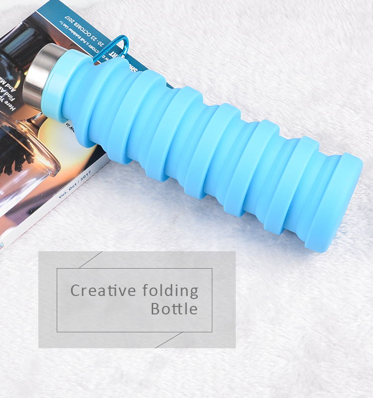 New Products 2022 Foldable Portable Fitness Drinking Water Bottle Collapsible Silicone Water Bottle For Kids