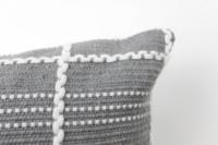 Housse de coussin décorative pour la maison, motif géométrique gris et blanc, coussin texturé pour canapé
