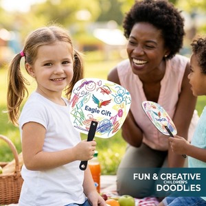 Abanicos de Mano de Plástico PP con Diseño Creativo de Animales, Forma Personalizada, Impresión Personalizada, Regalos Promocionales de Verano para Empresas - Product Image 5