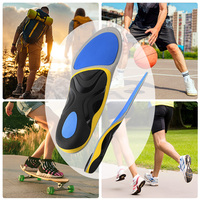 Semelles orthopédiques de sport confortables en EVA à absorption des chocs, avec coussinets de soutien de la voûte plantaire et correction des pieds en X, pour le soulagement des douleurs plantaires
