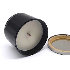 A06PZ Ecológico Uso en el hogar Recuerdo Pulido Serigrafía Logo Vidrio Perfumado <span class=keywords><strong>Cera</strong></span> <span class=keywords><strong>de</strong></span> abejas Velas Tarro con tapa <span class=keywords><strong>de</strong></span> metal - Product Image 4