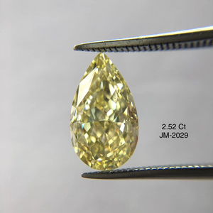 Fancy Yellow Natural 2.52 Ct Modified Pear Cut VS2 Clarity IGI Certified 100% Natural Loose Diamonds From India Wholesale OEM - Product Image 1