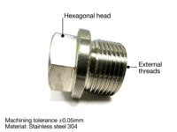 Bouchons hexagonaux externes SUS304 M10, raccords de plomberie, joints étanches pour conduites de climatiseurs centraux, blocage OEM MeiMing PEH1