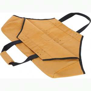 Sac de transport pour bûches en toile cirée, échantillon gratuit, 16 oz, robuste, poignées de transport en bois, sac d'extérieur - Product Image 5