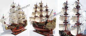 Sovereign of the Seas Modelo de barco alto de madera Hecho a mano Regalo novedoso de Vietnam - Product Image 5