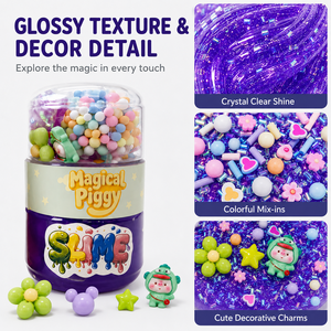 Kit de Slime Cristalino Galáctico al por Mayor, Decoración DIY, Slime Transparente Brillante, Cuentas de Espuma, Dijes, Etiqueta Personalizada OEM, Marca Privada - Product Image 3