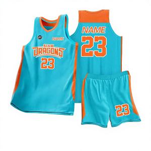 Ensemble d'uniformes de basketball personnalisés, respirants, à séchage rapide, avec logo, vente en gros, nom imprimé, uniforme de compétition pour équipe adulte - Product Image 1