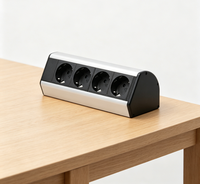 Station de prise de courant à fixer sur le bord de la table avec ports USB à charge rapide