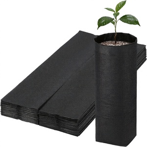 Fabric Grow <b>Bags</b> 7x13.8 Inches Breathable Black Seed Starter Plant Grow <b>Bags</b> Seedling Pots Nursery Pots Plants 50pcs <b>Garden</b> - Product Image 1