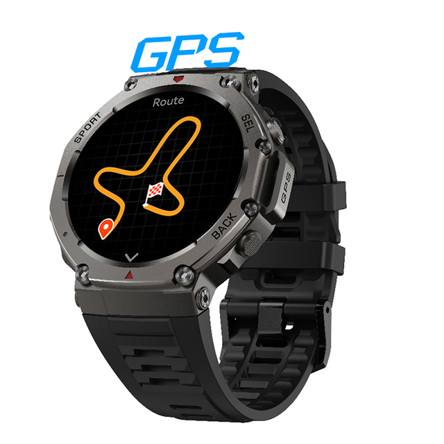 Smart Watch 1.43-inch Amoled With GPS Position 170+ Sport Modes 50M Waterproof Altitude Smartwatch Reloj Inteligente for Men