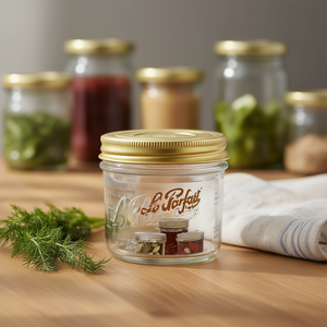 Le Parfait Storage Jar 100 Ml With Gold Lid For Preserving Food - Product Image 3