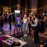 Photomaton miroir magique de 40 pouces avec appareil photo reflex numérique et écran tactile |   Photomaton intelligent pour mariages, fêtes et événements