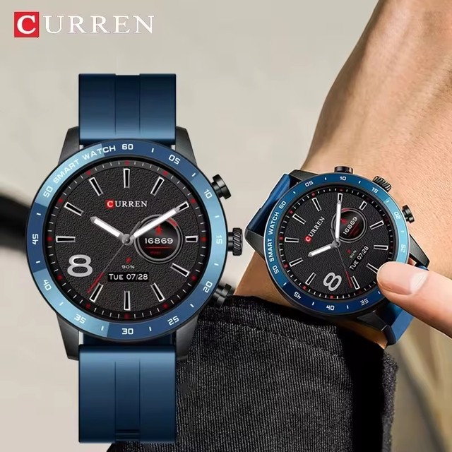CURREN 6001 New Men Sport Smart Watch Blood Pressure Waterproof Heart Rate Monitor Fitness Tracker Digital Watch for Android IOS