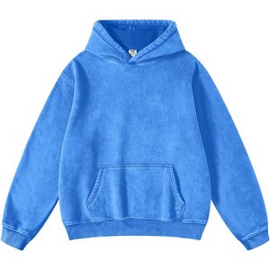 2025 unisexe poids lourd coton à capuche femmes surdimensionné lavage à l'acide Vintage lavé sweat XS taille solide pour hommes femmes - Product Image 4